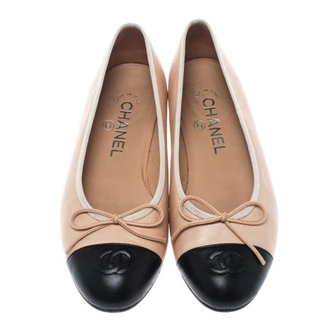 two tone ballet flats chanel|chanel ballet flats price euro.